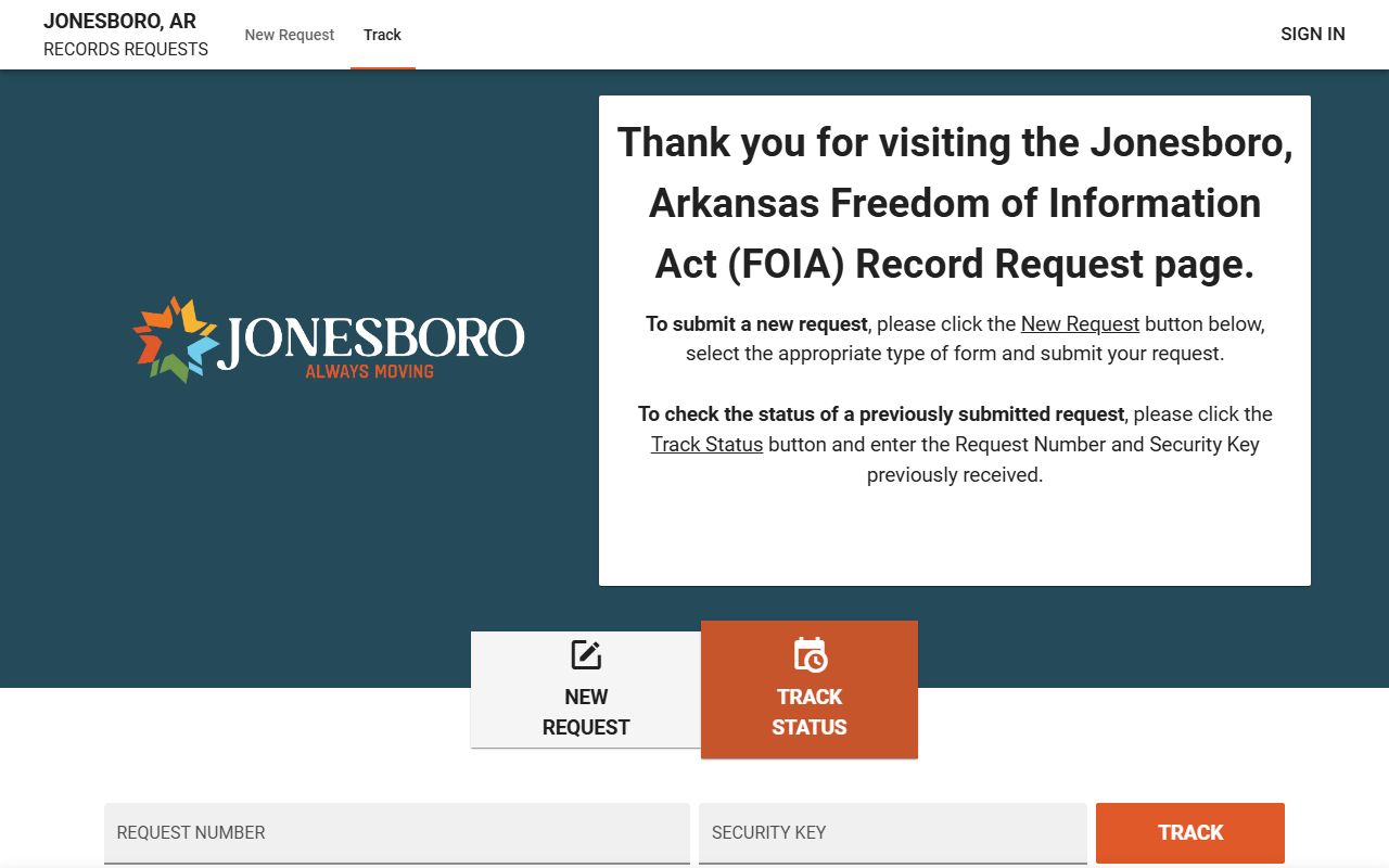 Jonesboro dissolution of marriage FOIA portal