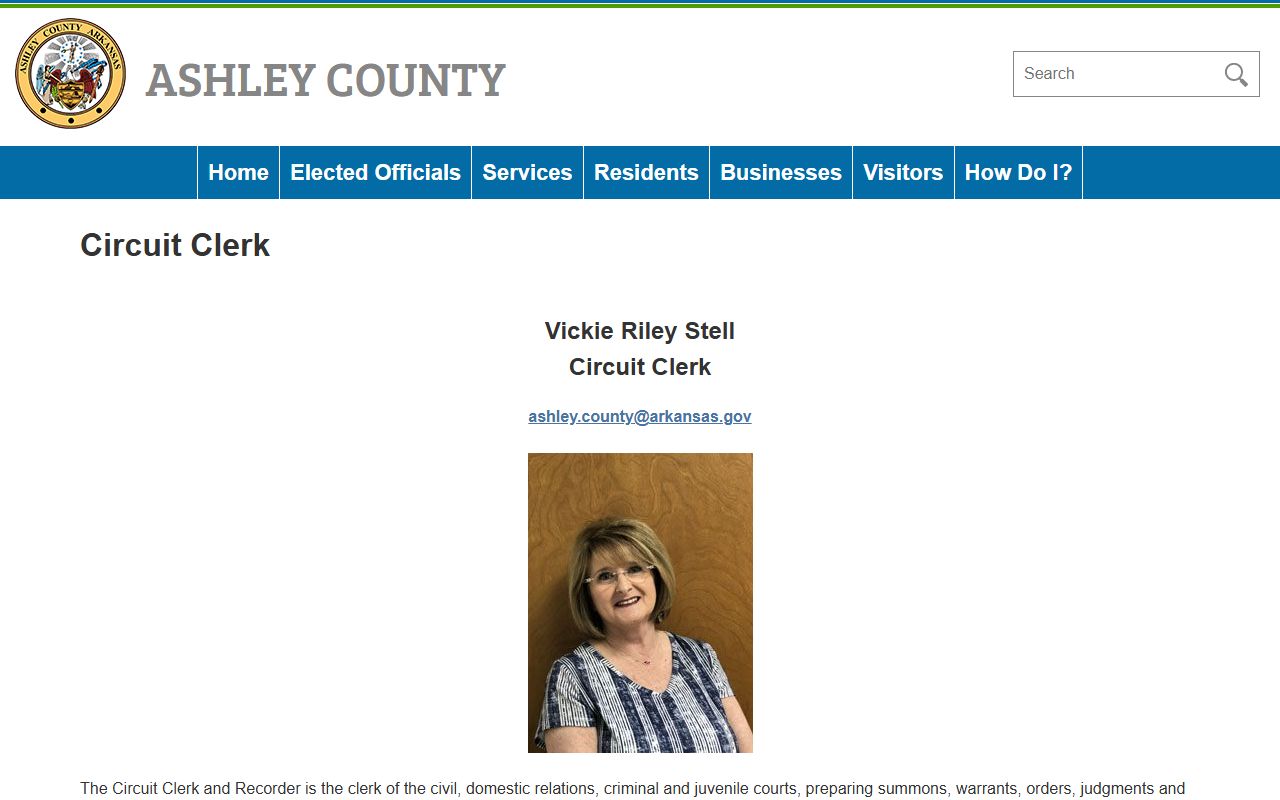 Ashley County dissolution of marriage Circuit Clerk county portal