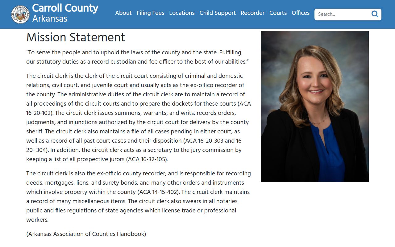 Carroll County dissolution of marriage Circuit Clerk website