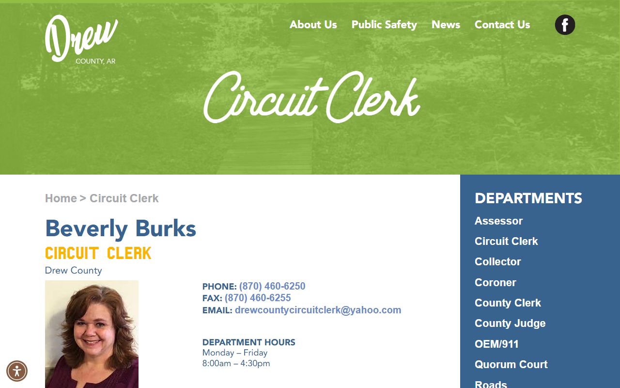 Drew County dissolution of marriage Circuit Clerk website