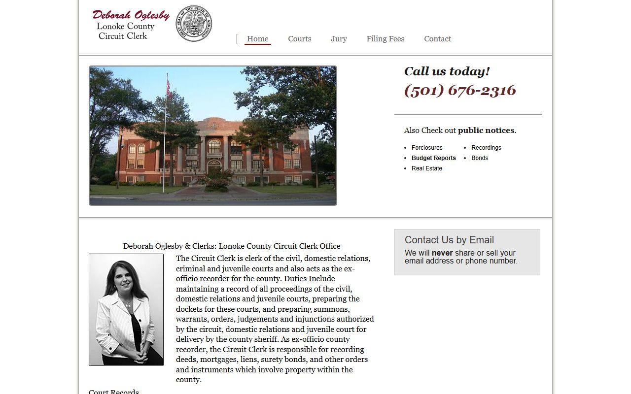 Lonoke County dissolution of marriage records